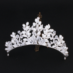 New dsgin silver pearl wedding crystal bridal tiaras and crowns for girls