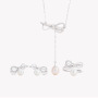Korean fashion valentine's day christmas gift jewelry 925 silver women pearl necklace long Korean fashion valentine's day christmas gift jewelry 925 silver women pearl necklace long