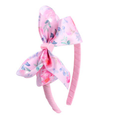 Women hair accessories ladies fabric printing flowers bow headbands