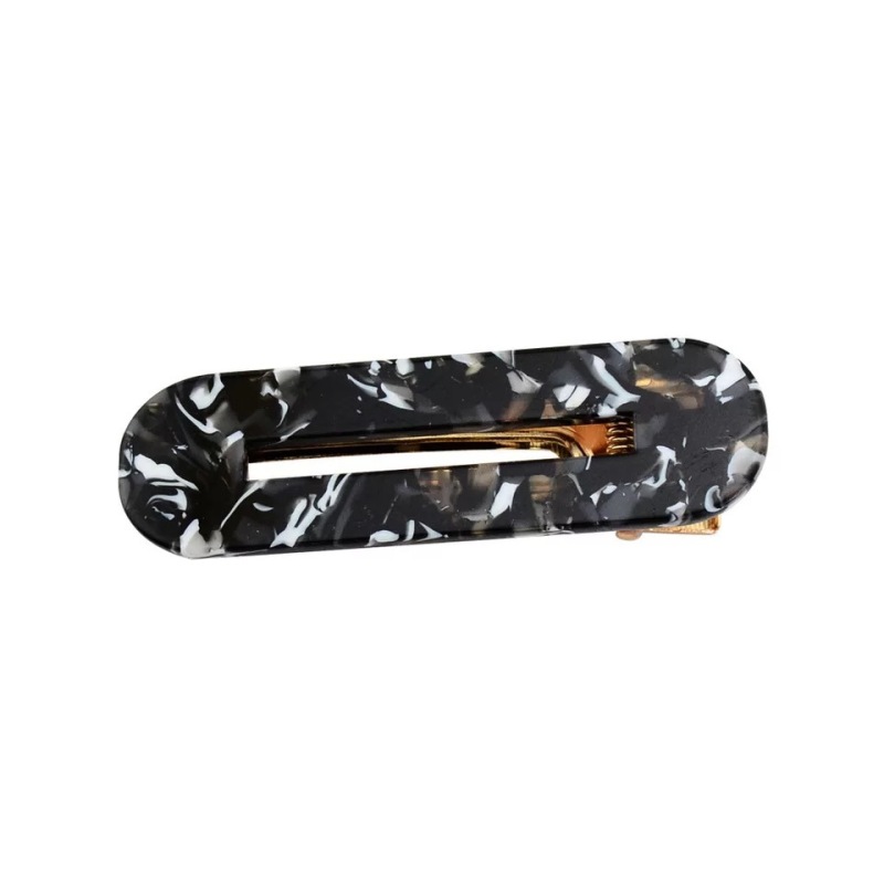 12pcs Headwear Styling Tools Hollow Geometric Acrylic Resin Ladies Hair Clip Set