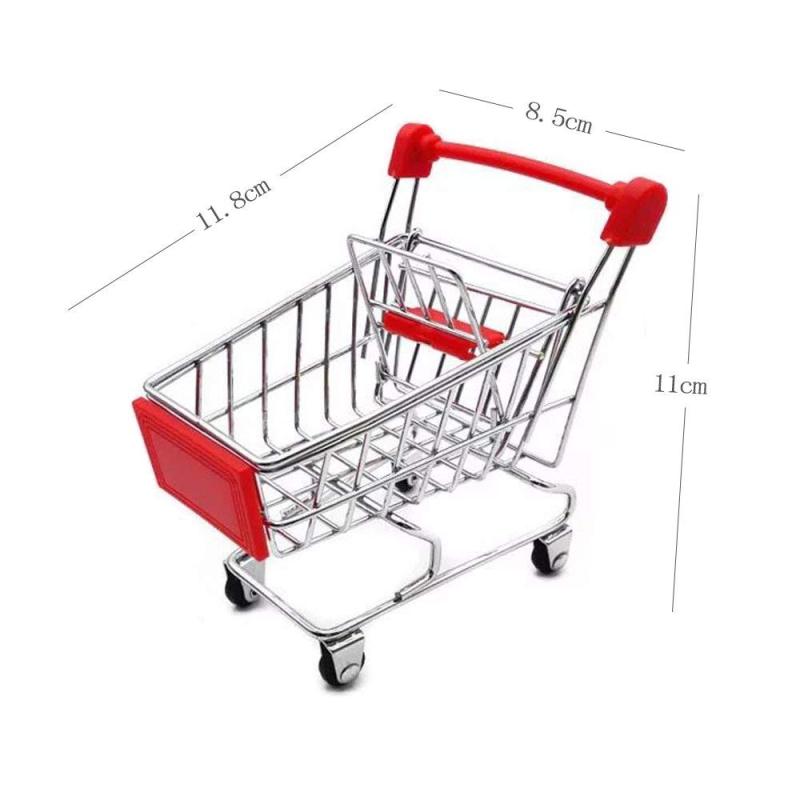 Free Sample Supply Wholesale Folding Toy Advertising Supermarket Trolley Lock Mini Kids Shopping Cart