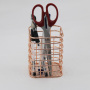 Office Supplies Desk Accessories for Women Rose Gold 5 Piece Wire Rose Gold Desk Organizer Set For Home wall file organizer