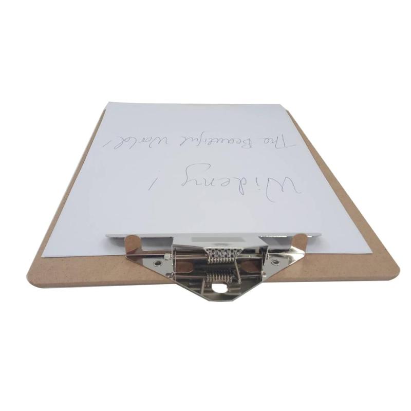 OEM A5 size Custom logo office wall mounted acrylic files clipboard with pen holder display rack