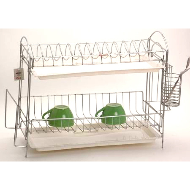 Kitchen Rack in Sink On Counter Utensil Silverware Metal Rack Stand Shelf Display Stand Dishes Dry Rack