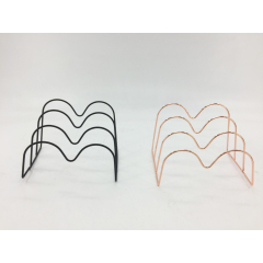 Use for Office Home Rose Gold Black Mail Document File Organizer Iron wire Plating Document Letter Tray Organizer