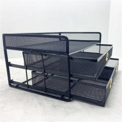 Nouveau Design de haute qualité bureau en métal noir maille bureau organisateur classeur avec trois tiroirs coulissants