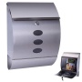 Home use stainless steel wall mounted security mailbox with newspaper holder for outdoor garden