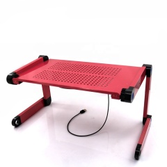Table de support de bureau d'ordinateur portable pliable ergonomique en alliage d'aluminium pour lit et canapé