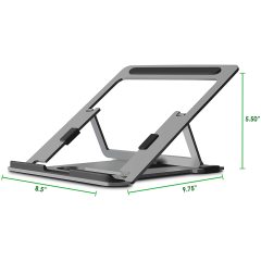 Easy Carry Laptop Stand, Aluminum Foldable Holder Adjustable Height Adjustable Laptop Stand