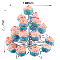 Wideny Iron metal Birthday Party plate colorful Rotating bread 3-tier gold wedding flower Silver cup cake stand