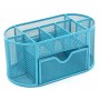 mazon Hot Sale Personalized Private Label Pen Stationery  Multifunctional Simple Free Metal Mesh Desk Organizer Office