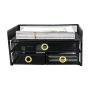 Wideny Office Monitor Stand Riser - металлический настольный органайзер из черной сетки с 2 выдвижными ящиками для офиса и дома