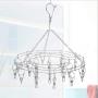 Wholesale Supplies Metal Stainless Steel Retractable Rotating Clothes Hanger Butterfly Style Round Clothes Hanger Rack