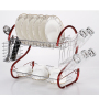 Factory Sale Twotiers Compact Kitchen Powder Wall Mount Metal Two Tiers Foldable Dish Rack Storage