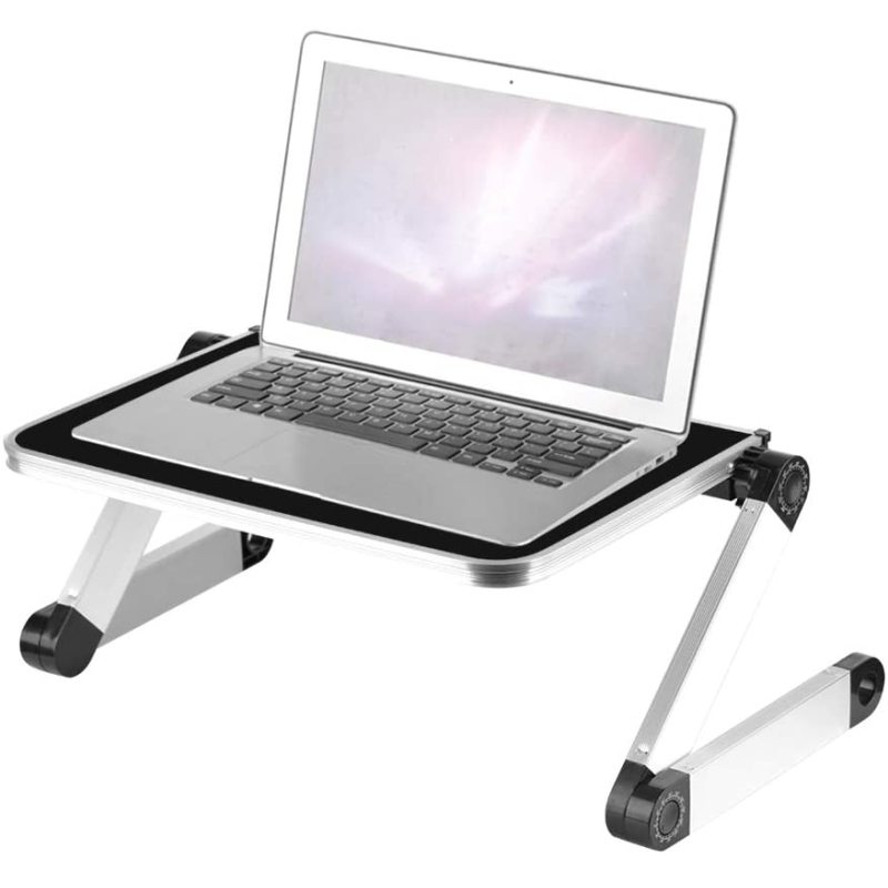 360 Degree Adjust Height Portable Desk Table Foldable Adjustable Pad Laptop Holder for Desktop Stand Home Working on Bed
