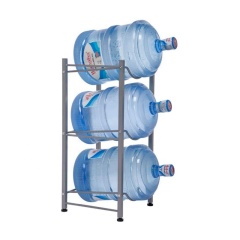 Porte-bouteilles d'eau chromé robuste amovible à 5 niveaux avec support