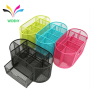Wideny Black Wire Metal Mesh Desktop 9 compartments Table Caddy Makeup Desk Organizer for office and home