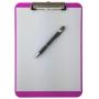Custom Colorful Transparent mix assorted colors a4 Size Storage letter plastic clip board clipboard with low profile clip