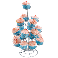 Großhandel Tischwerkzeuge Nachmittag High Tea 3 Ebenen Dekorativer Silber Kuchen Cupcake Ständer für Dekoration Hochzeit