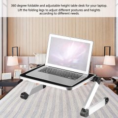 360-Grad-Höhenverstellung, tragbarer Schreibtisch, faltbarer, verstellbarer Laptop-Halter für Desktop-Ständer, Zuhause, Arbeiten am Bett