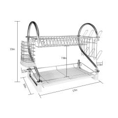 Eco-Friendly Dish Drainer Kitchen Storage Organization Stainless Steel Wall Mounted Wire Chafing Dish Drying Rack