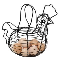 Cesta de alambre de alambre redondo de pollo de gran oferta de Amazon Cesta de recolección de alambre Cesta de recolección de huevos de diseño personalizado