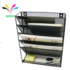 Wideny Hot-Sale-Büromaterial Metalldrahtgeflecht Schreibtisch-Desktop-Tür zum Aufhängen an der Wand befestigter Aktenhalter-Organisator