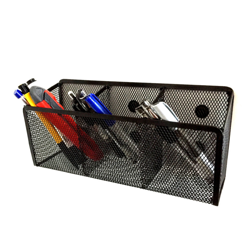 Magnet Pen Organizer of 3 lattice Metal Wire Mesh magnetic magnet pencil pen holder