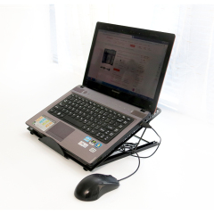 Mesa de malla metálica ajustable portátil soporte ventilado soporte de escritorio para ordenador portátil y Monitor plegable de refrigeración