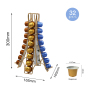 Wholesale Customize Hot Selling Unit Standing Tower Type Golden Metal Coffee Capsule Holder For 40 Pods About 37MM