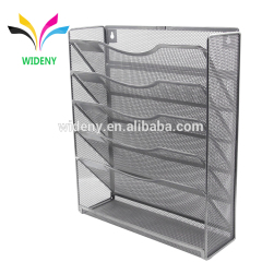 Wideny Office School Home Home Storage Wire Metal Mesh Wall Mount Mounted Document Hanging File Organizer для канцелярских принадлежностей