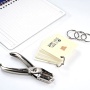 6mm metal iron steel chrome single round document file stationery book hole fancy plastic tickets paper puncher