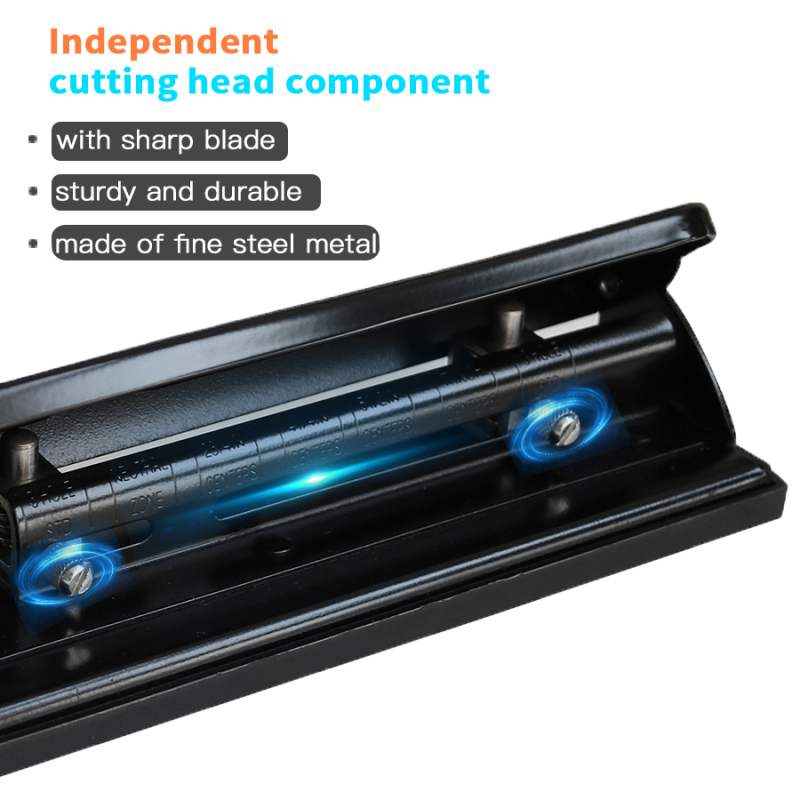 Factory Supplier Adjustable 4 Hole Punch 10 Sheets A4 Paper 7 mm Hole Size Metal Paper Hole Punch Machine