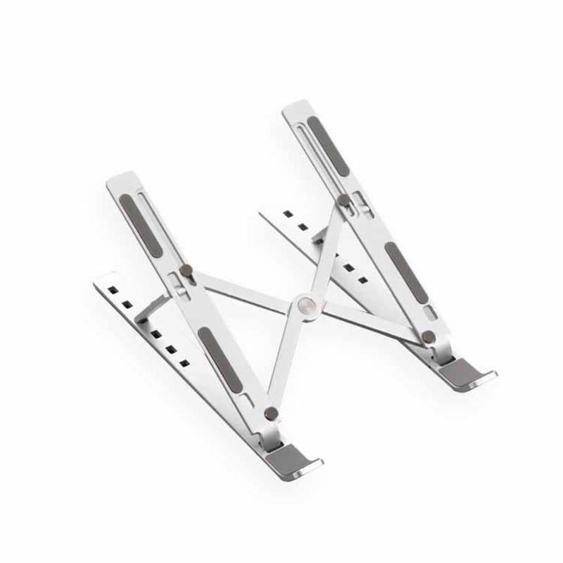 Aluminum Laptop Stand, Foldable Holder 6 Height Adjustable Aluminium Alloy Laptop Stand Adjustable