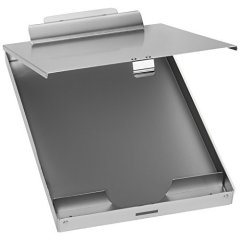 Venta caliente al por mayor portapapeles de aluminio impermeable de doble almacenamiento plegable portapapeles de metal de aluminio con almacenamiento