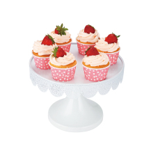 Ensemble de 3 supports à gâteaux ronds et blancs, présentoir à desserts réglable en métal, support à cupcakes pour fête de mariage