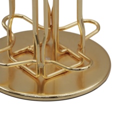 Soporte giratorio para cápsulas de café de hierro metálico Nespresso con placa dorada para uso doméstico