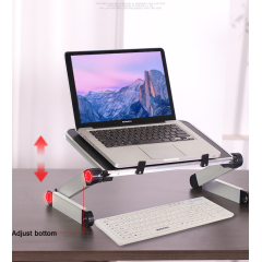 Офисный или домашний стол-черный складной алюминиевый портативный настольный столик с регулируемой подставкой для ноутбука Стол для кровати