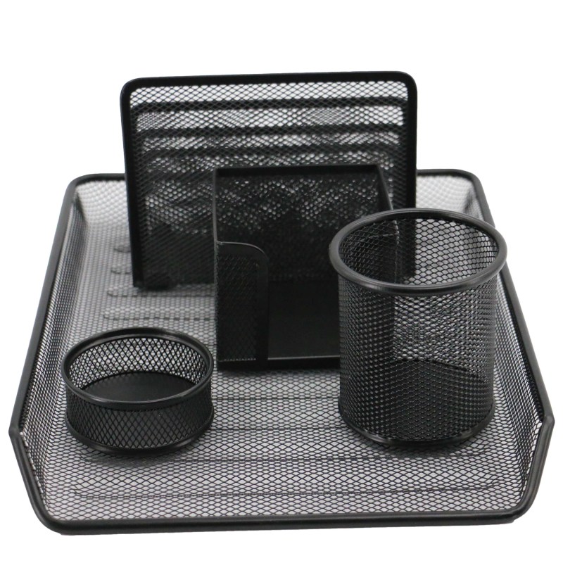 file organizer Metal Mesh Desk Accessories items list of office stationery set