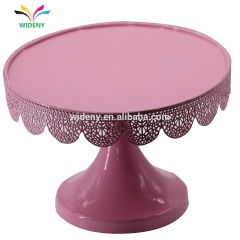 Круглая свадебная металлическая оптовая подставка для торта розового цвета