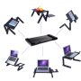 Amazon Hot Selling Convenient Height Adjustable Aluminum Foldable Laptop Stand with Cooling Fans