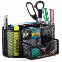 Wideny Office Draht-Metall-Schreibtisch-Caddy Make-up-Netz-Schreibtisch-Organizer mit Schiebeschublade