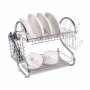 Home kitchen organizer counter iron metal wire stainless steel Cook Chrome Folding collapsible Spice drainer drying Dish Rack