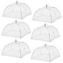 Customized folding food cover 4 sides mesh polyester dish  pop up umbrella food cover for home
