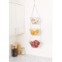 home kitchen table round stainless steel metal wire storage fruit basket for holder