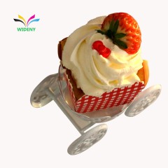 Sweejar Support à gâteau en céramique à 3 niveaux Dessert de mariage pour plateau de service de thé Cupcake Stand