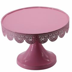 Вращающаяся круглая свадебная вечеринка розовая железная пластина металлическая подставка для торта для свадебного торта с кристаллами