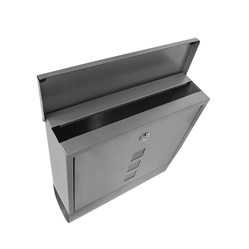 Amazon Hot Sale Modern Waterproof Custom Made Stainless Steel Post Mounted Solar American Door Mailbox