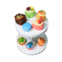 Party decorating fancy foldable iron plate candy bread metal steel birthday wedding wire cup cake stand