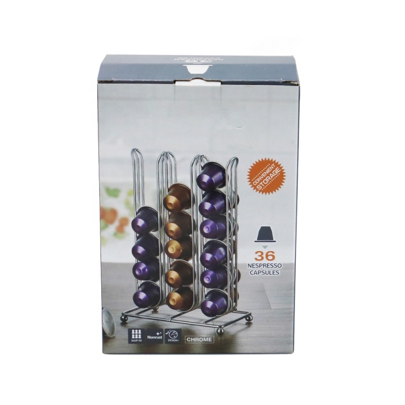 High Quality powder coated gold table top nespresso pod coffee capsule holder